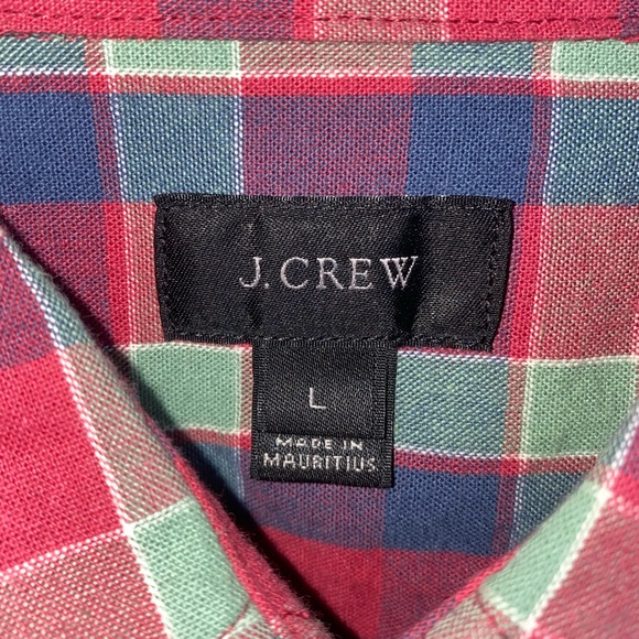 J. Crew - Button Down - Red / Blue / Green - Picture 2 of 2